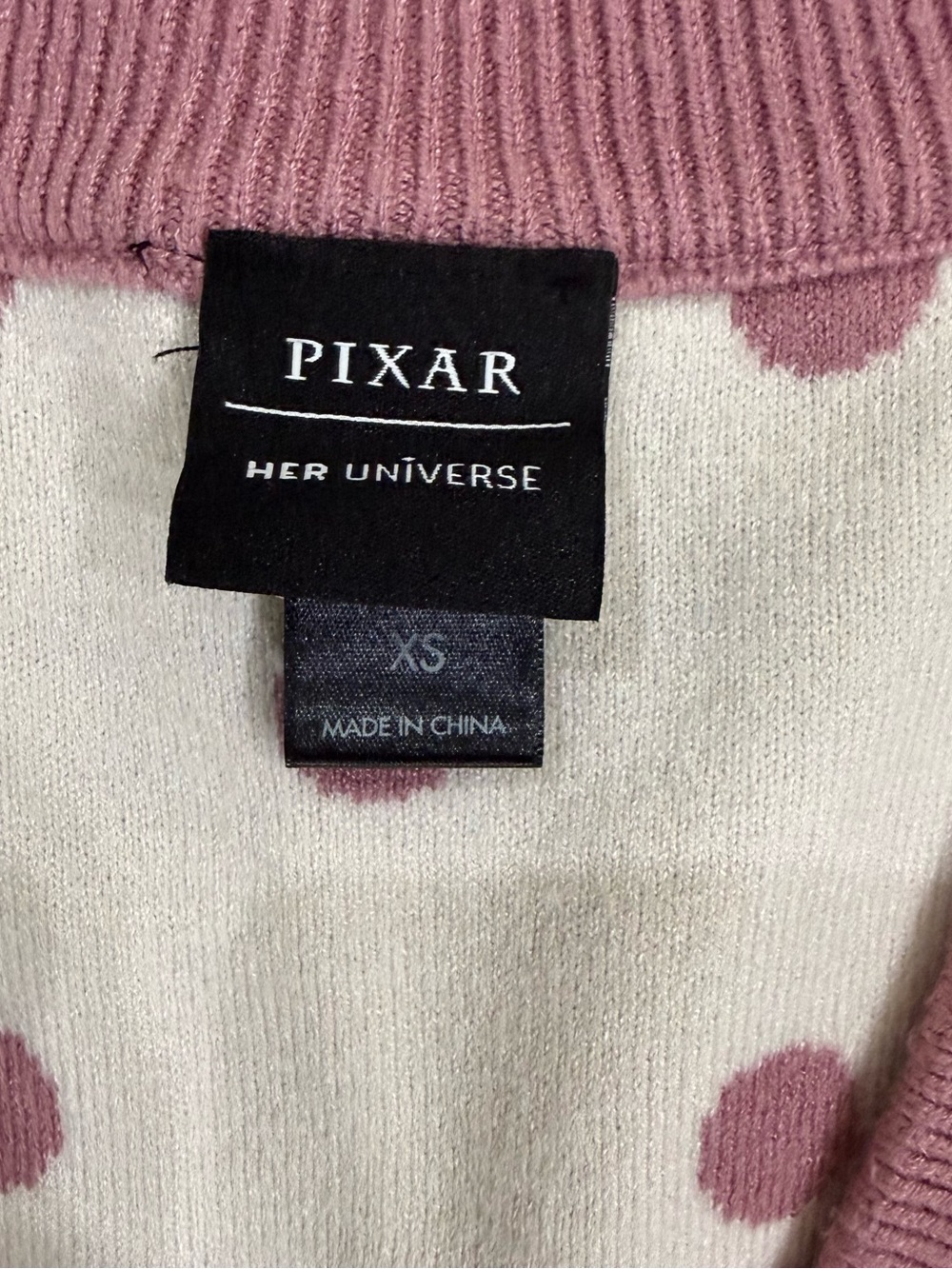 Her Universe Pink Polka Dot Sleeveless Sweater Vest with Little Bo peep - Picture 3 of 4